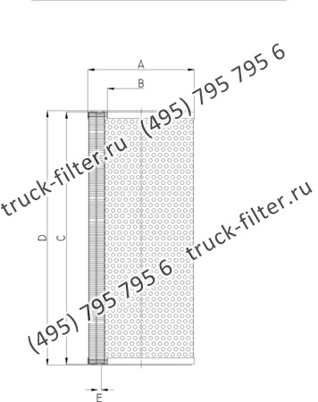DCC-255600-0J цилиндрический воздушно-масляный сепаратор компрессора