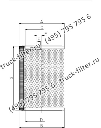 DCC-270380-0U цилиндрический воздушно-масляный сепаратор компрессора