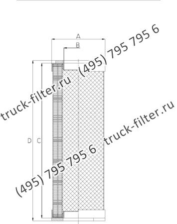 DCC-275305-0J цилиндрический воздушно-масляный сепаратор компрессора