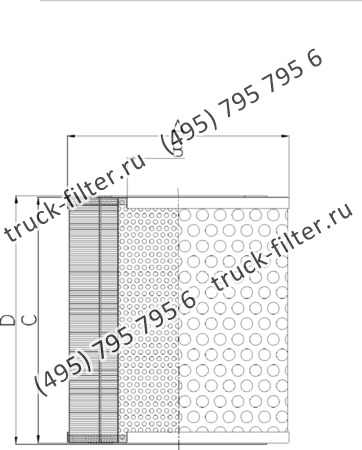 DCC-300330-0J цилиндрический воздушно-масляный сепаратор компрессора