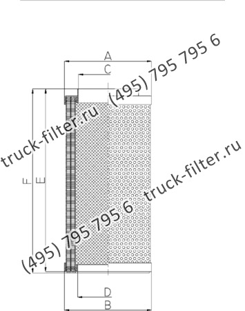 DCC-308300-0J цилиндрический воздушно-масляный сепаратор компрессора