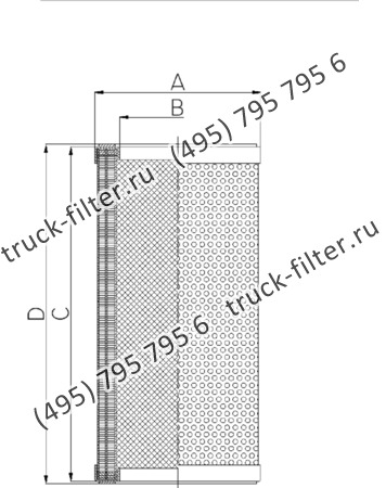 DCC-308315-0J цилиндрический воздушно-масляный сепаратор компрессора