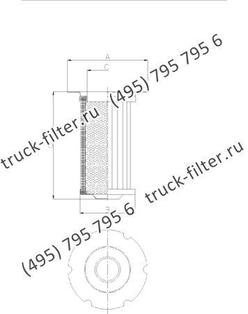 DFE-073133-00 воздушно-масляный сепаратор с фигурным фланцем-крышкой