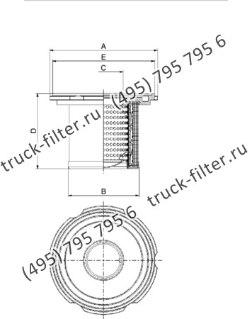 DFE-130155-00 воздушно-масляный сепаратор с фигурным фланцем-крышкой
