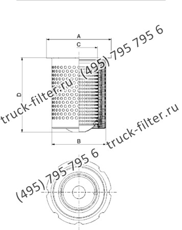 DFE-170435-00 воздушно-масляный сепаратор с фигурным фланцем-крышкой