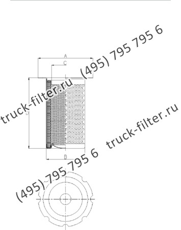 DFE-220240-0W воздушно-масляный сепаратор с фигурным фланцем-крышкой