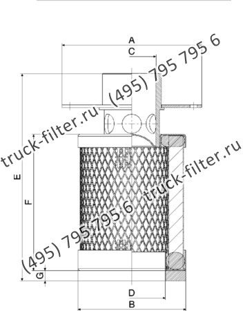DFF-105207-0U воздушно-масляный сепаратор с фланцем под болты