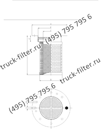 DFF-140240-0J воздушно-масляный сепаратор с фланцем под болты