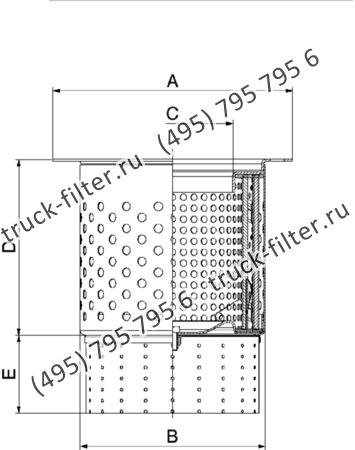 DFF-170160-01 воздушно-масляный сепаратор с фланцем под болты