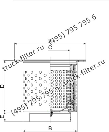 DFF-170230-02 воздушно-масляный сепаратор с фланцем под болты