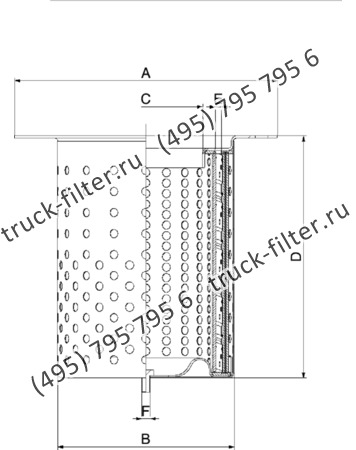 DFF-170410-00 воздушно-масляный сепаратор с фланцем под болты