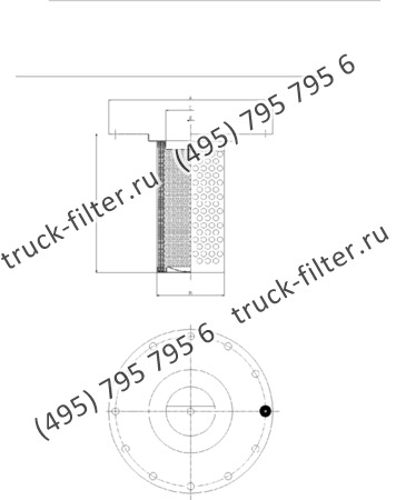 DFF-200410-0W воздушно-масляный сепаратор с фланцем под болты