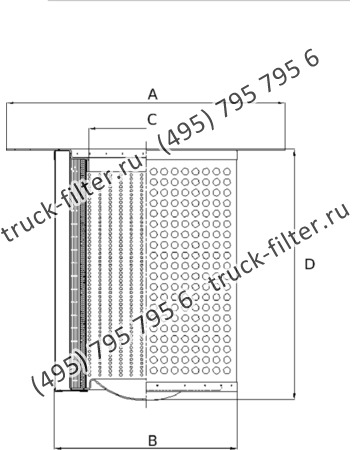 DFF-262445-00 воздушно-масляный сепаратор с фланцем под болты