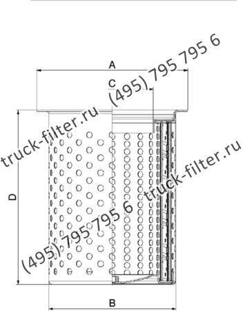 DFF-275140-0U воздушно-масляный сепаратор с фланцем под болты