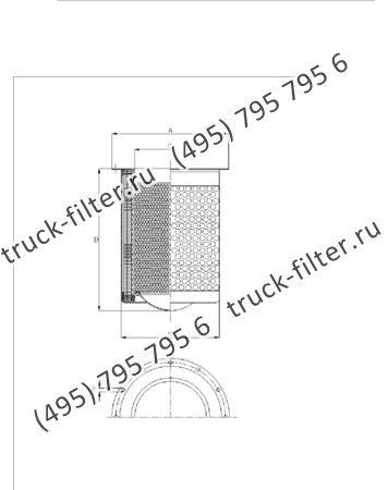 DFF-275350-03 воздушно-масляный сепаратор с фланцем под болты