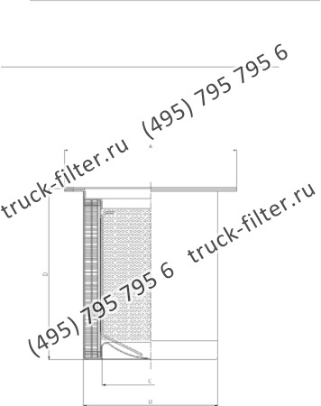 DFF-375690-0U воздушно-масляный сепаратор с фланцем под болты