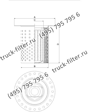 DFF-475920-00 воздушно-масляный сепаратор с фланцем под болты