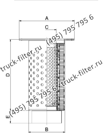 DFN-125240-2X воздушно-масляный сепаратор с фланцем-крышкой