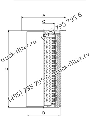 DFN-135125-5X воздушно-масляный сепаратор с фланцем-крышкой