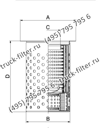 DFN-135-160-00 воздушно-масляный сепаратор с фланцем-крышкой