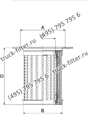 DFN-140200-00 воздушно-масляный сепаратор с фланцем-крышкой