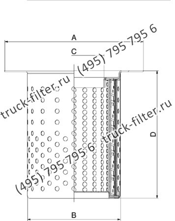DFN-150300-0J воздушно-масляный сепаратор с фланцем-крышкой