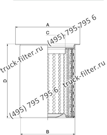 DFN-220400-2X воздушно-масляный сепаратор с фланцем-крышкой
