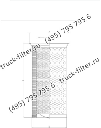 DFN-220465-2X воздушно-масляный сепаратор с фланцем-крышкой