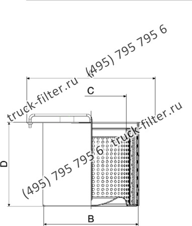 DFN-240205-5X воздушно-масляный сепаратор с фланцем-крышкой