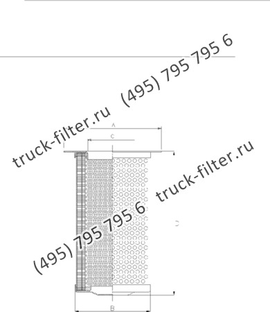 DFN-255300-0J воздушно-масляный сепаратор с фланцем-крышкой