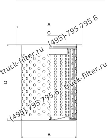 DFN-275335-0U воздушно-масляный сепаратор с фланцем-крышкой