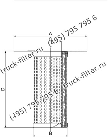 DFN-275340-0U воздушно-масляный сепаратор с фланцем-крышкой