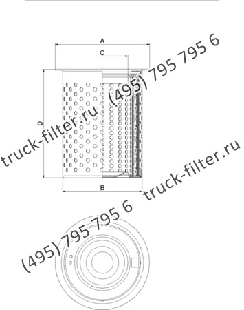DFN-275980-2X воздушно-масляный сепаратор с фланцем-крышкой
