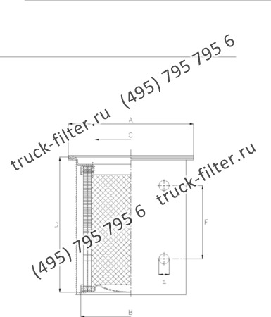 DFN-290940-2X воздушно-масляный сепаратор с фланцем-крышкой
