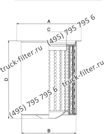 DFN-300800-00 воздушно-масляный сепаратор с фланцем-крышкой