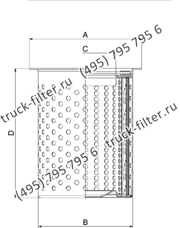 DFN-375360-0U воздушно-масляный сепаратор с фланцем-крышкой