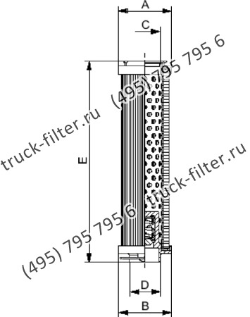 R-0075-M25-NH-A элемент сливного фильтра гидравлики