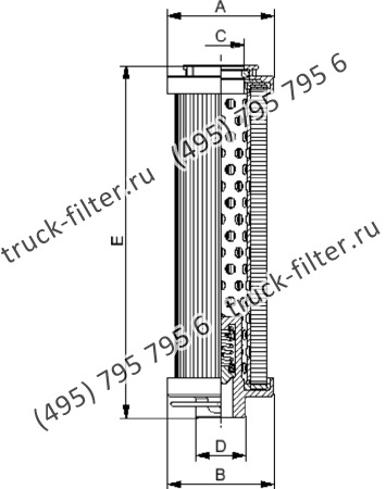 R-0110-M80-NH-A элемент сливного фильтра гидравлики