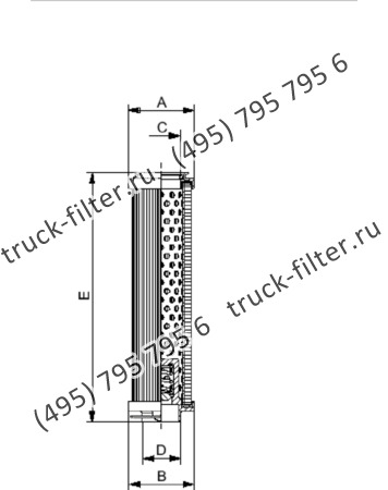 R-0185-WA25-NH-A элемент сливного фильтра гидравлики