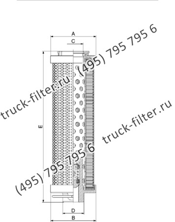 R-0240-A10-NH-V элемент сливного фильтра гидравлики