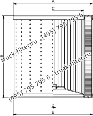 R-850-1A-M25-A элемент сливного фильтра гидравлики