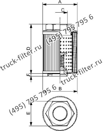 SE-150-M90-B-N фильтр гидравлики с резьбой