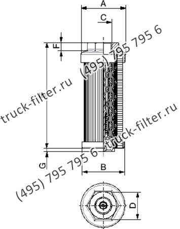 SUE-015-M250-B-N погружной фильтр гидравлики всасывающей линии с резьбой